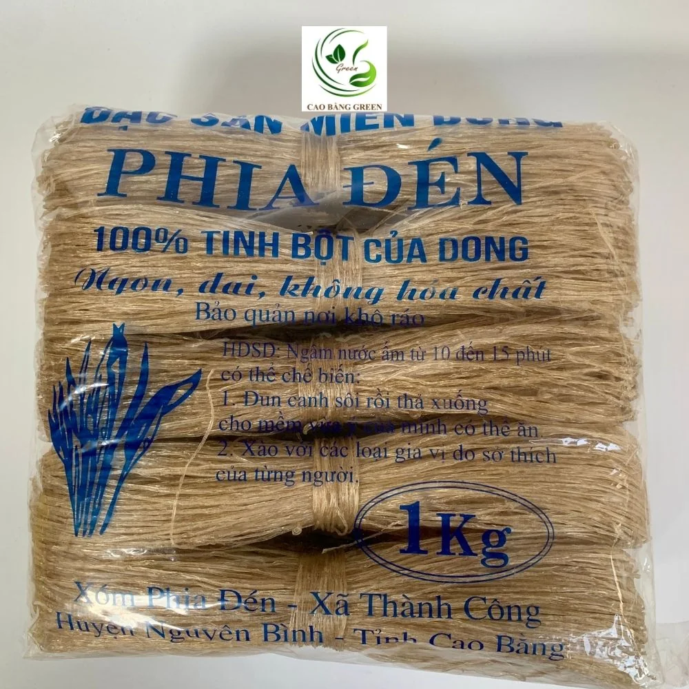 Miến dong Phia Đén Cao Bằng 100% củ dong riềng đỏ nguyên chất
