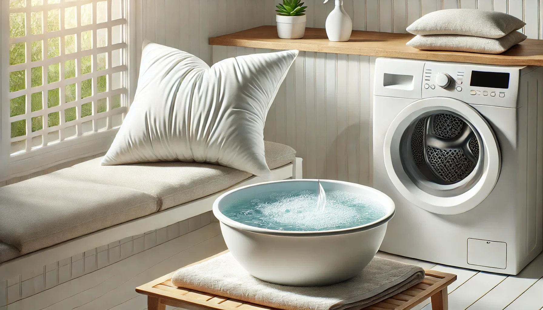 Soapy water in basin