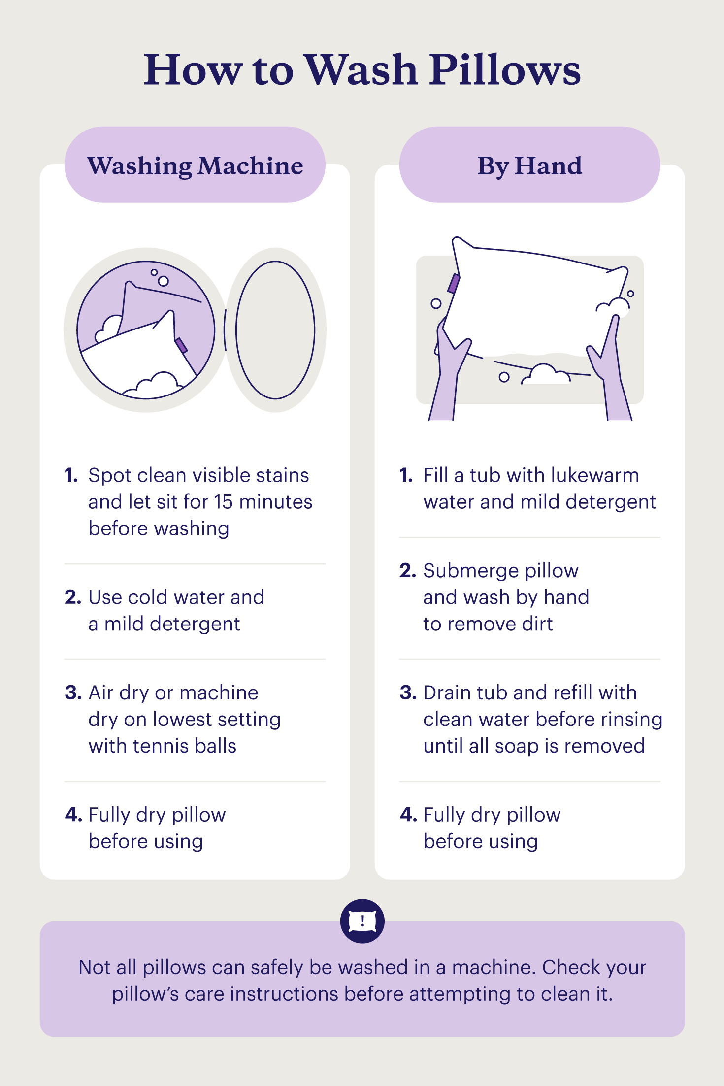 Machine Settings That Protect Your Pillows