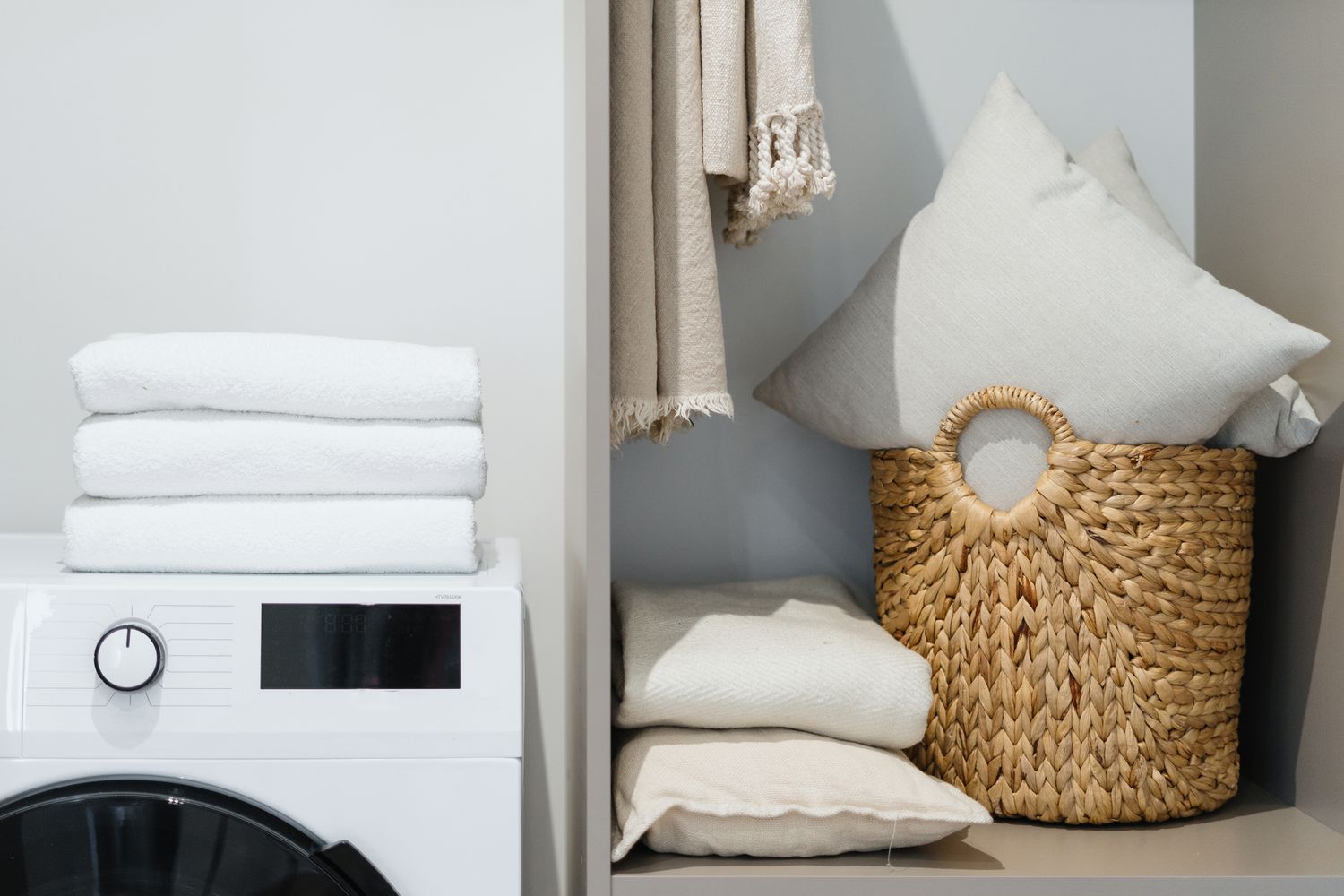 New pillows being washed before first use
