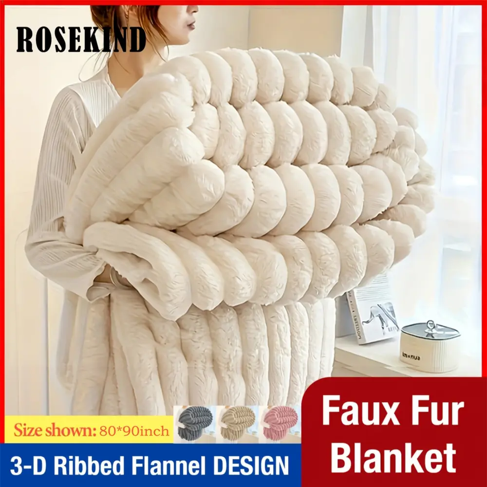Faux Fur Throw Blanket