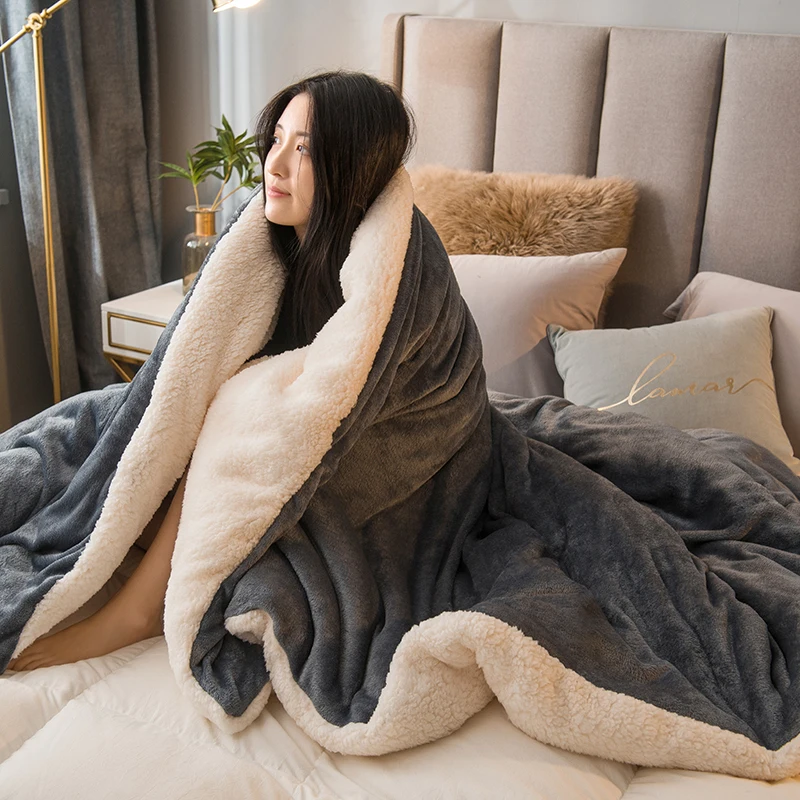 Wool Bed Throw Blanket