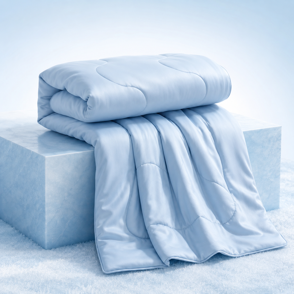Folded cooling blanket