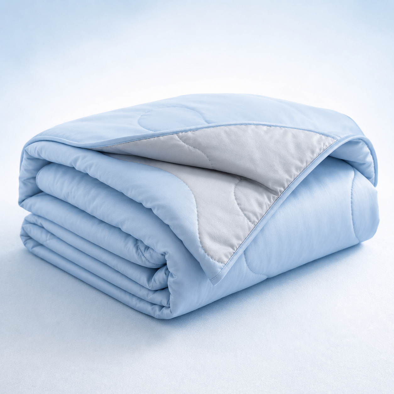 Folded cooling blanket