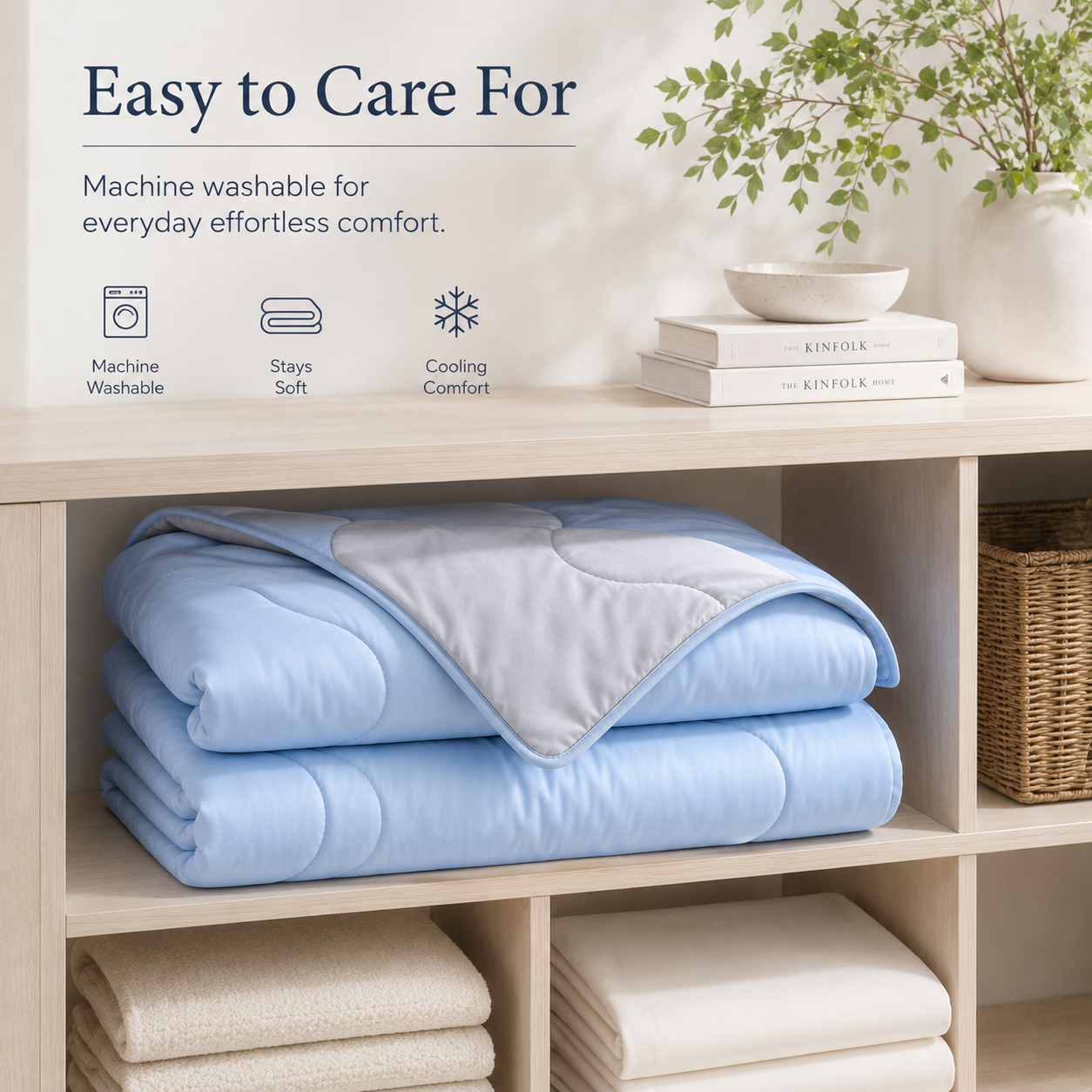 Cooling blanket easy care