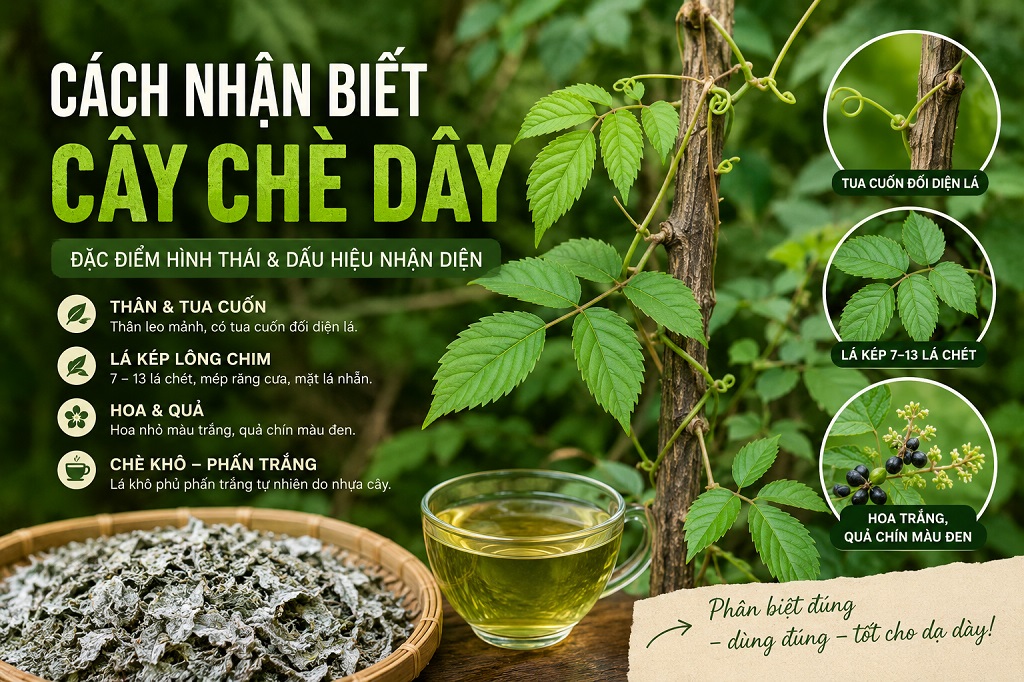 phân biệt chè dây tuyết và chè dây rừng